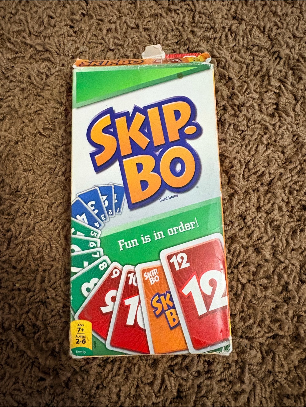 Skip-Bo Card Game Box - Green/Red